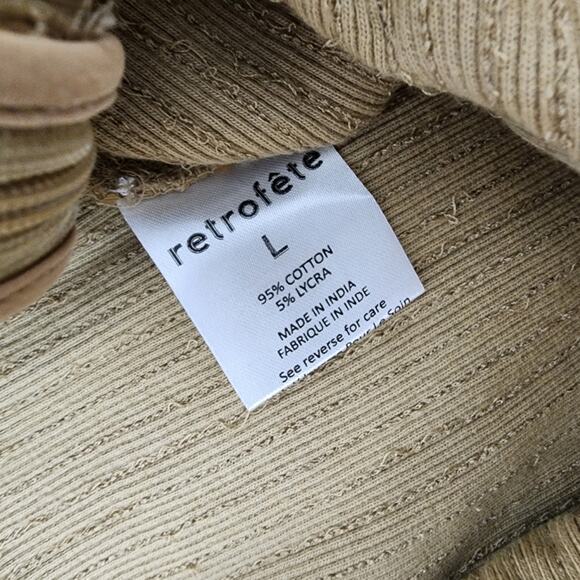 Retrofête Julien Sequin Knit Flare Pants Nude Tan High Rise L NWT Party - Picture 10 of 15